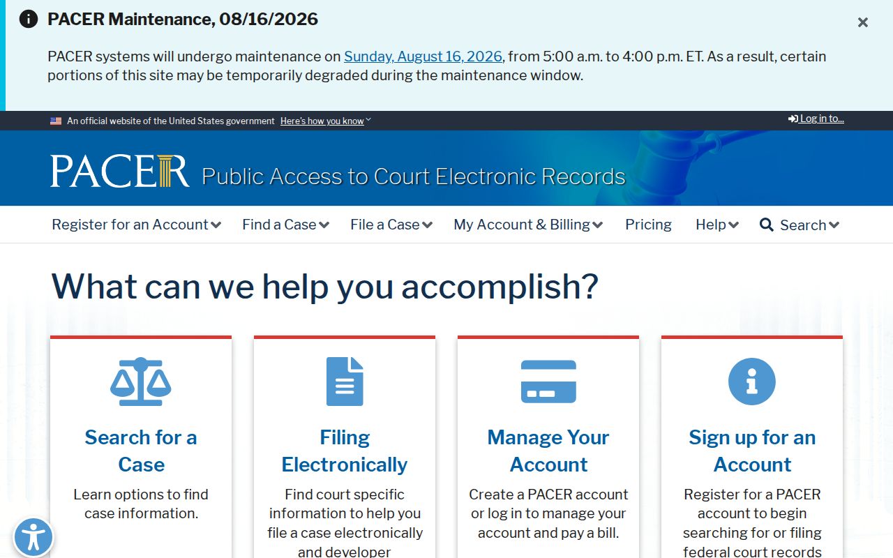 Federal PACER alternative to an Etowah County case search