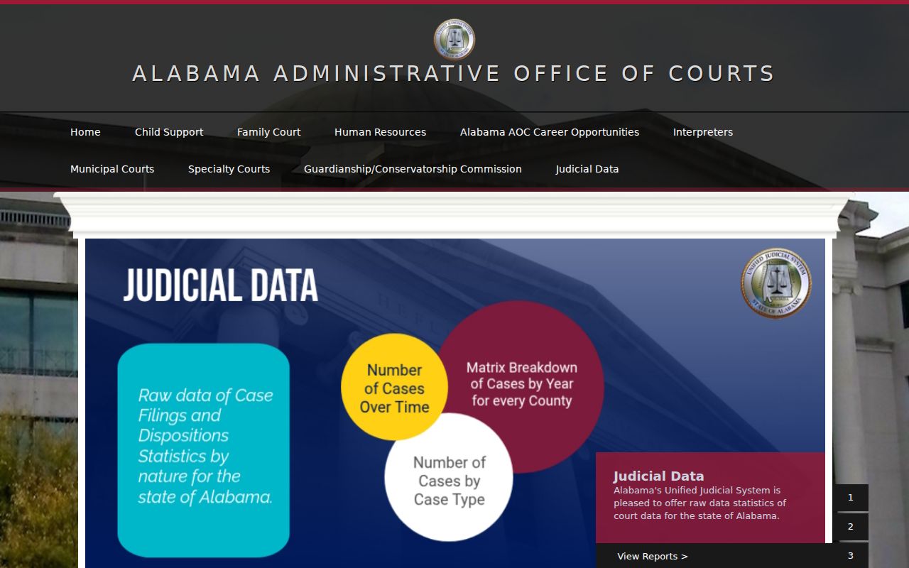 Etowah County court calendar access through Alabama Administrative Office of Courts