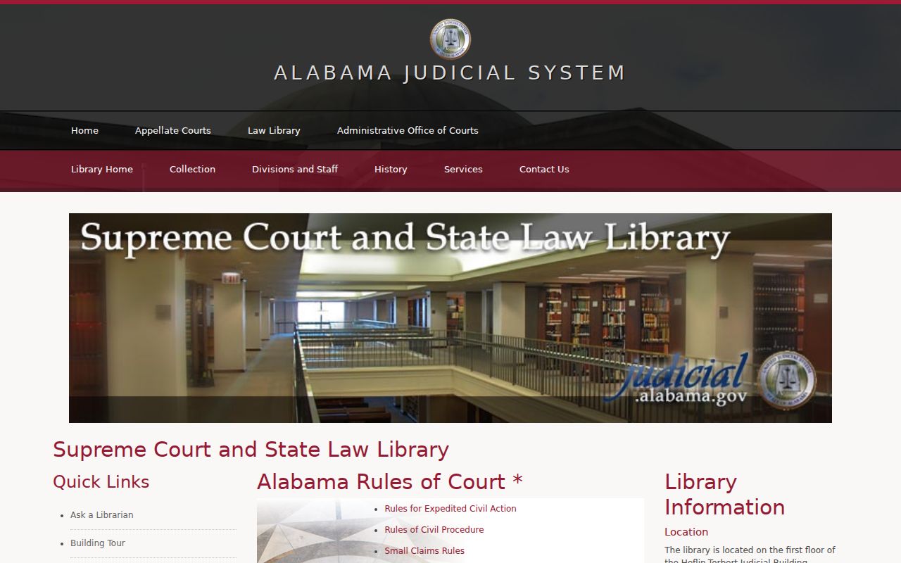 State Law Library source for Etowah County court record rules