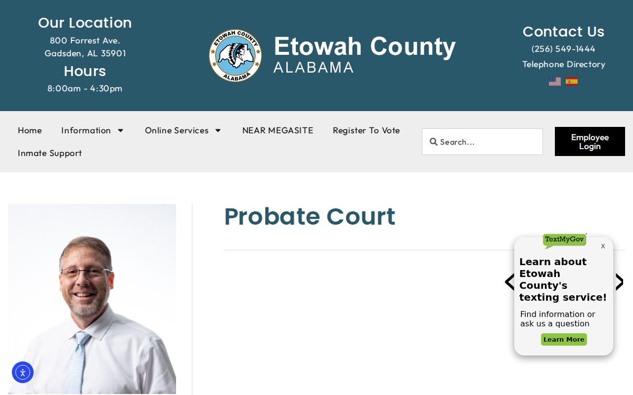 Etowah County court docket Probate Court information