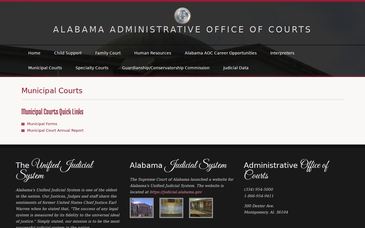 Alabama municipal court source for Etowah County traffic court records